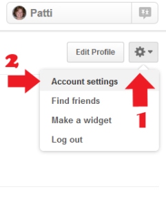 PInterest account settings